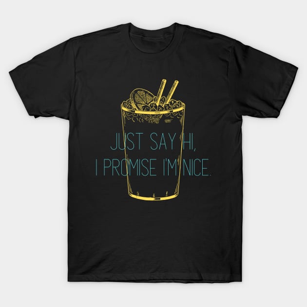 Promise I'm Nice T-Shirt by theidealteal